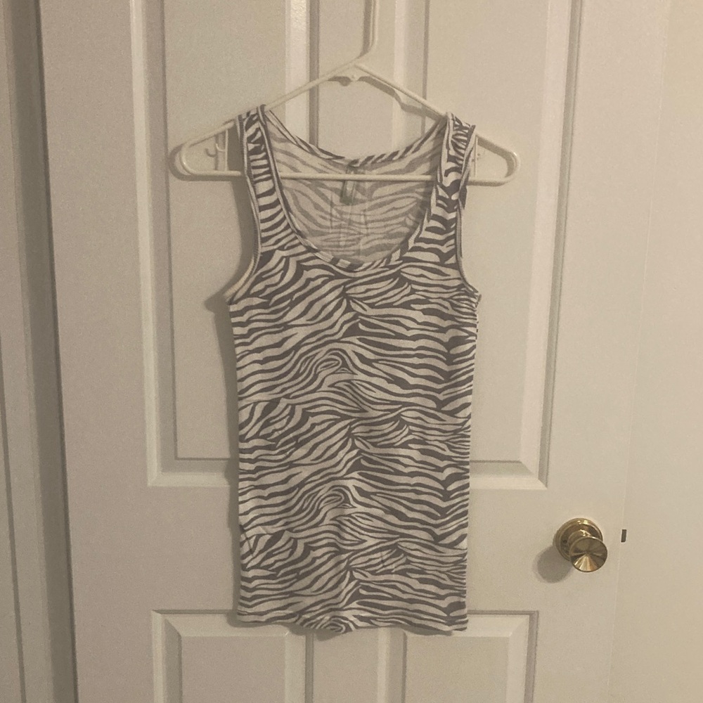 Old Navy Zebra-Print Perfect Fit Tank Top